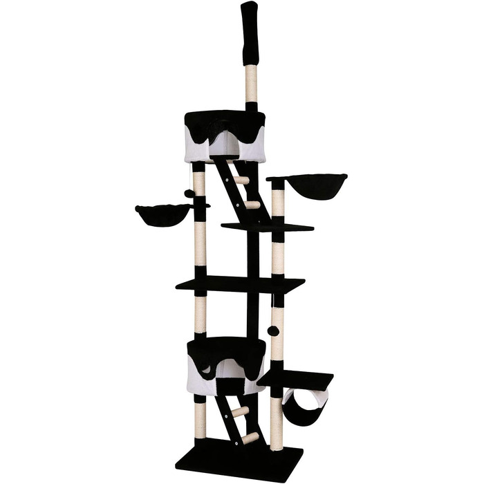 Дряпка для котів Lionto XXL з сизалю та плюшу, 230-250 см: комплектація з гамаком, тунелем, печерою та іграшками