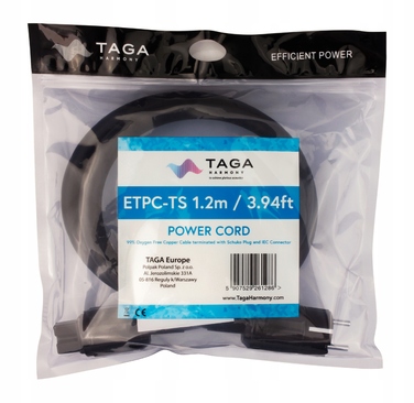 Кабель живлення Taga Harmony ETPC-TS, 1,2 м