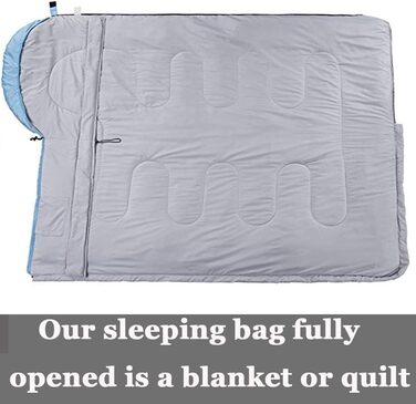 SOULOUT 3-4 Season Sleeping Bag - Waterproof Lightweight Sleeping Bag for Camping, Travel & Outdoor Activities - Ideal for Adults & Kids - 220 x 83 cm (Sky Blue / Left Zip)