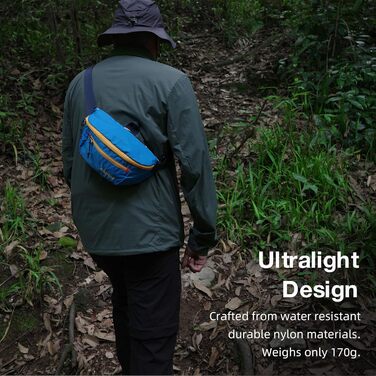 Легка туристична поясна сумка на 2.5L, водонепроникна, для жінок та чоловіків (різдвяна колекція), колір: Горизонт Блакитний