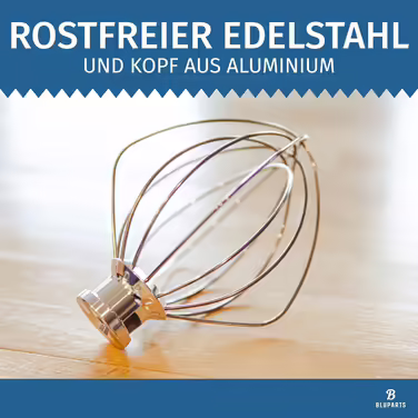 Bluparts whisk attachment compatible with KitchenAid whisks, Kitchen Aid mixing beaters, replaces Kitchen Aid stainless steel accessories in your kitchen