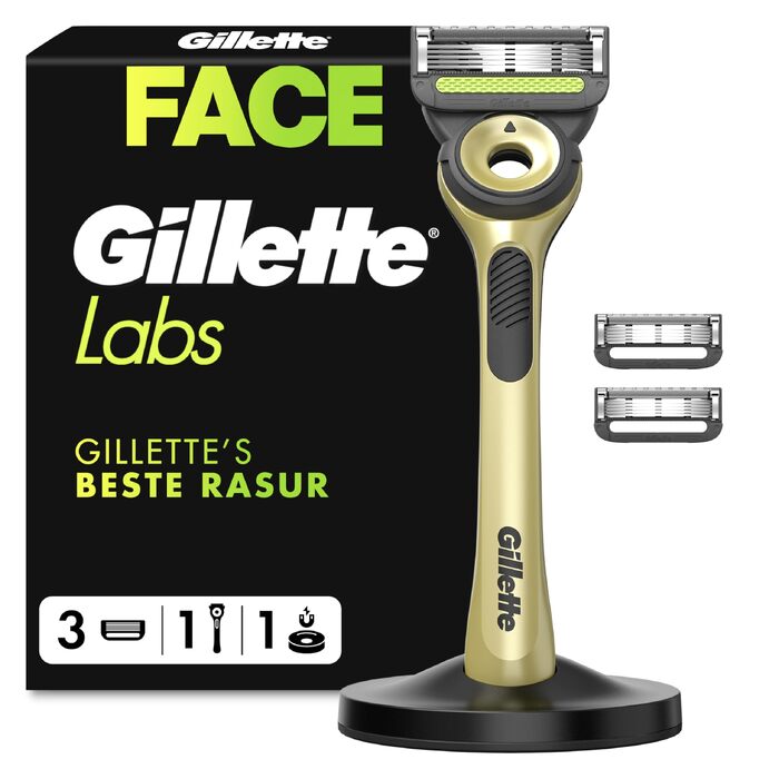 Бритва Gillette Labs Champion Gold Edition для чоловіків, металева, золотиста (3 леза)
