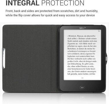 Чохол kwmobile для Tolino Vision 1/2/3/4 HD - з штучної шкіри, Kompass Vintage Grey