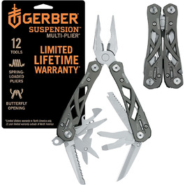 Gerber Bear Grylls Multi-tool with Nylon Sheath, 12 Functions, Ultimate Multi-tool, 31-000749 (12 Tools, EU Packaging)