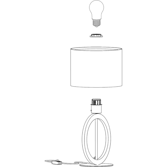 Торшер Eglo Basildon 1: дерев'яний торшер з абажуром, настільна лампа для вітальні, спальні, з вимикачем, E27