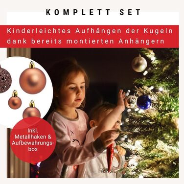 Набір ялинкових прикрас WOMA: бронзові кулі та 22 кольорів - 50 та 100 шт. Ялинкові кулі з пластику, декор для ялинки