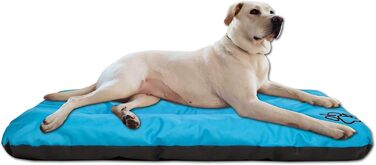 Килимок для собак, лежанка для собак великих, середніх та малих порід - вологостійкий, м'який, з піною, для вулиці та дому - 90x60x8 см, блакитний