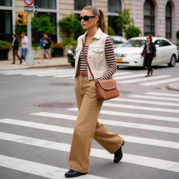 Сумка жіноча через плече Befen зі шкіри, середнього розміру, RFID-захист, коричнева. Кросбоді, сумка на плече