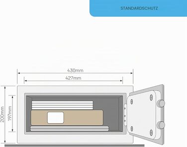 Електронний готельний сейф для ноутбуків Yale YLG/200/DB2 чорний, 24 л, з LCD-дисплеєм та PIN-кодом