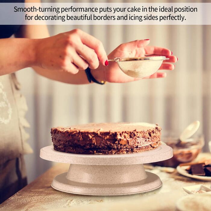 Обертова підставка для тортів SZJYG з набором для декорування: шпателі, лопатки, кондитерський мішок та насадки