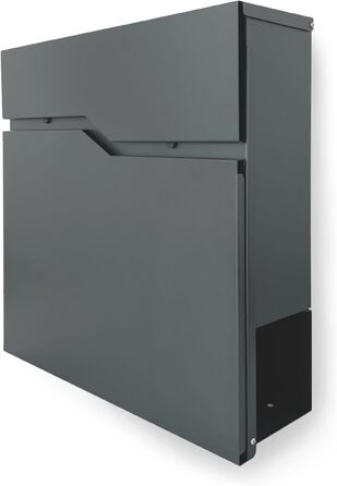 Поштова скринька KTC Home Premium Postlux 4.0 Anthrazit з нержавіючою сталлю, стійка до УФ-випромінювання та погодних умов, порошкове покриття