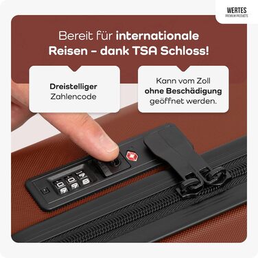 Чемодан великий 100L з TSA замком, жорсткий корпус, подвійні колеса, валіза на колесах (77см, теракотовий)