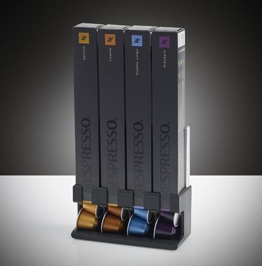 Тримач капсул Nespresso U-CAP ONE – органайзер для 40 капсул, ALU/пластик, срібно-чорний