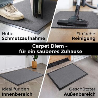 Килимок для дому Carpet Diem, 60x80 см, бежевий - для входу, антиковзаюча, для дому та вулиці