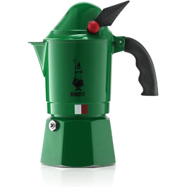 Кавоварка Bialetti Express Alpina: мідна мока-кава для 3 чашок (130 мл), зелений Single