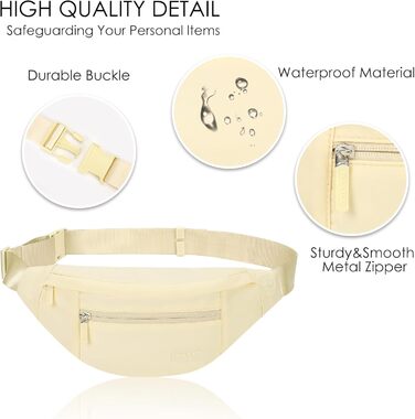 Чоловіча/жіноча поясна сумка MAXTOP – водонепроникна, 4 відділення, для активного відпочинку, туризму, спорту, чорна