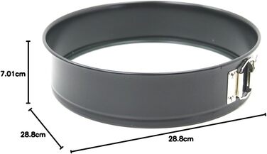 Original Kaiser Inspiration Springform with Glass Base 28 cm Round, Cake Pan with Lifting Base, Leak-Proof Cake Pan, Non-Stick Coated, Cut-Resistant, Ready to Serve, Black