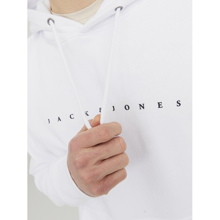 Чоловічий худі Jack & Jones JJESTAR білого кольору, Relaxed Fit, розмір XL