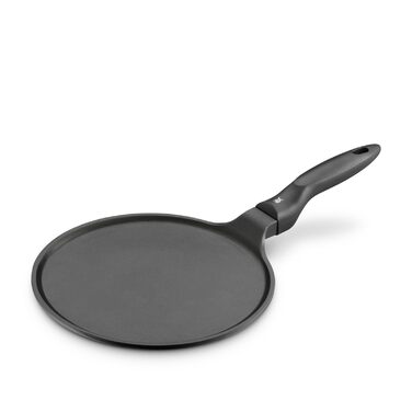 Сковорода WMF Devil Crepe 27 см для млинців з розподільником тіста та дерев'яною лопаткою, індукційна, алюмінієва з антипригарним покриттям