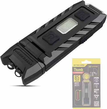 Nitecore Thumb - 85 Lumen, USB rechargeable, adjustable lamp head