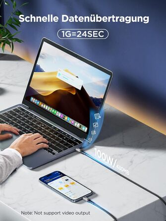 Кабель USB-C на USB-C 100W, 3M+3M, 2 шт., Nylon, PD 3.0, для iPhone, Samsung, iPad, MacBook, Pixel, Switch