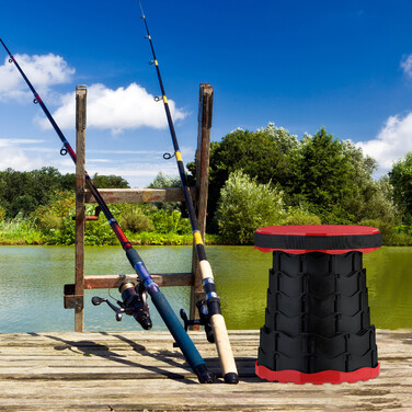 Relaxdays Telescopic Stool Camping