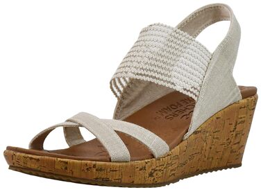 Skechers Beverlee - Бежеві кеди-платформи жіночі 39.5 EU