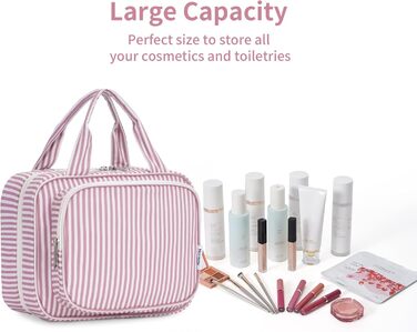 Narwey Косметичка для дівчаток з сіткою, велика, зелено-сіра, з смугами, модель Y