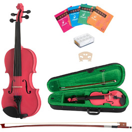 Скрябавка Cantabile VP-100PK 1/2 - Комплект для початківців: скрипка, бовтан, чохол, смола, запасні струни (рожевий)