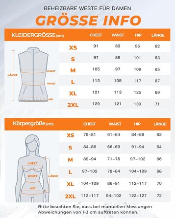 Тепла жилетка для жінок з акумулятором 16000mAh 7.4V - Жилетка з 9 зонами обігріву та 3 рівнями температури, обігрівальна жилетка, для роботи на вулиці, обігрівальна куртка біла S