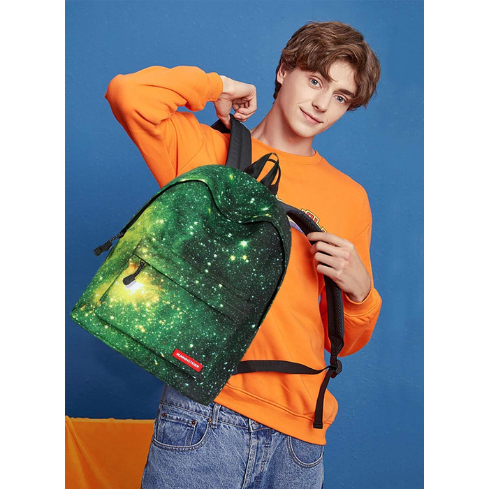 Шкільний рюкзак FANDARE Galaxy для хлопчиків та дівчаток з пеналом, 14-дюймовий відділ для ноутбука, зелений, для підлітків та дітей