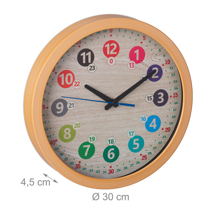 Relaxdays Colorful Wall Clock for Children