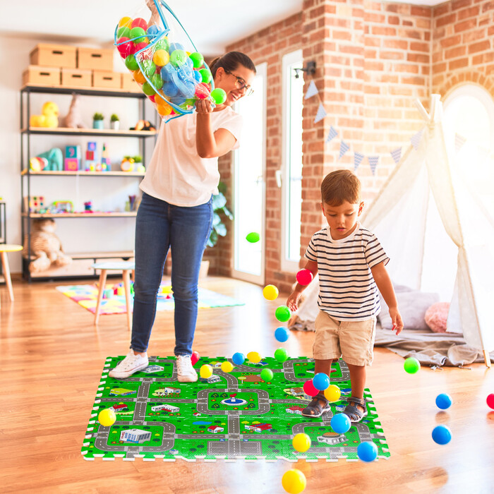 Relaxdays Street Puzzle Mat for Children