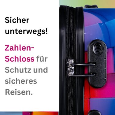 Чемодан NOWI Hartschaenkoffer Mittegroß: 68 літрів, 8 коліс, ABS, з TSA-замком та телескопічною ручкою. Ідеальний для подорожей, ручної поклажі та середніх поїздок