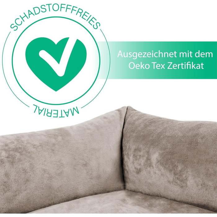 Крісло-ліжко для собак - м'яке ліжко-кошик з високим бортиком, 40x50 см, бежеве