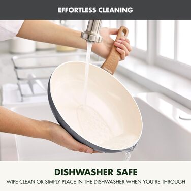 Набір посуду GreenPan Rio Essence Wood 10 предметів: керамічне антипригарне покриття, індукція, силіконові кришки, дерев'яні ручки, сірий