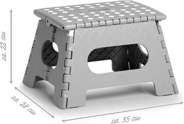 Складний стілець Zeller 13037 Premium, пластиковий, TÜV-сертифікований, до 150 кг, сірий