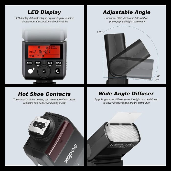 Godox TT350N спалах для Nikon з радіосинхронізацією 2.4G, TTL, HSS, 2500mAh, швидка перезарядка