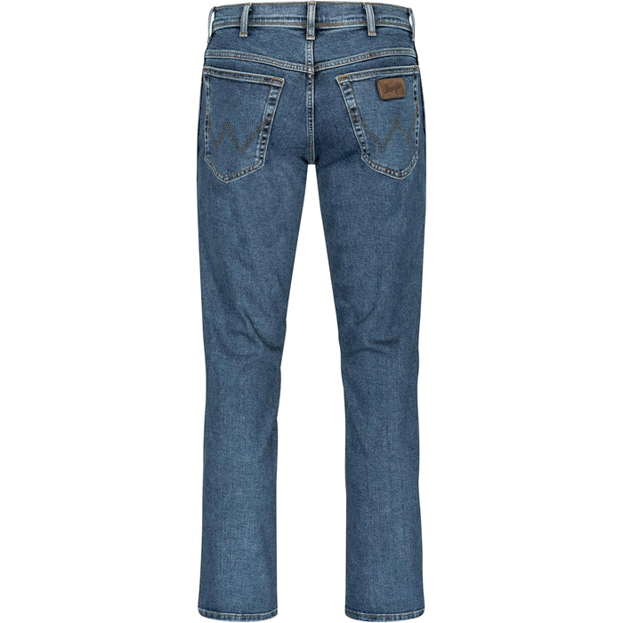 Джинси чоловічі Wrangler Texas Regular Fit Authentic Straight, еластичні, Stonewash, з ременем (36W/36L, коричневий)