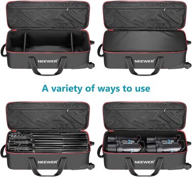 Рюкзак для камери NEEWER Pro: водонепроникний, з захистом від ударів, з замком-кодовиком, сумісний з DJI Drone, DSLR, об'єктивами та аксесуарами (77x28x27 см, чорний)