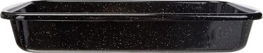 Форма для запікання Riess CLASSIC 36×21,2×5,5 см, емальована, чорна, для духовки та індукції
