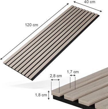 Акустичні настінні панелі Vicco для покращення звукоізоляції приміщення, коричневі, 8 шт.