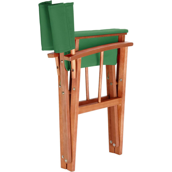 Casaria® Garden Chairs 2-Piece Set Wood Folding Weatherproof 320kg Load Capacity Armrests Cover Folding Chair Cannes FSC® Eucalyptus Garden Balcony Camping (2x, Green)
