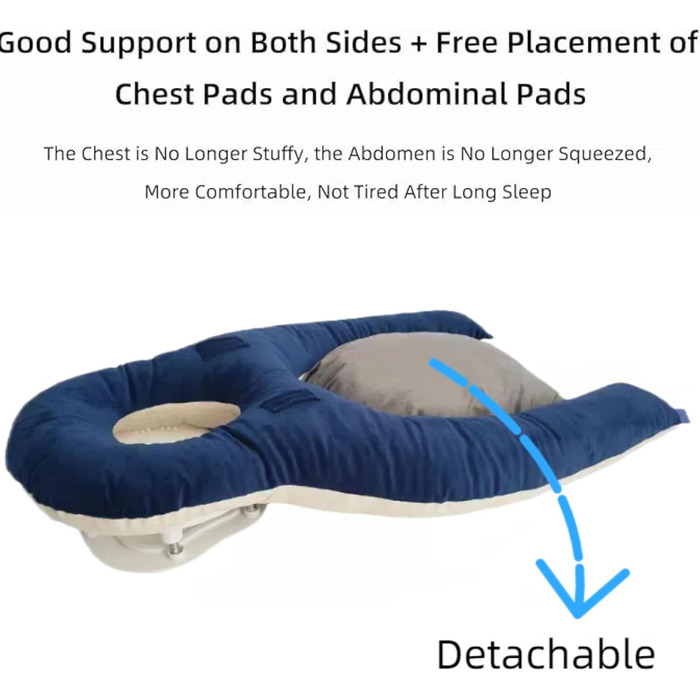 HoldOne Light Vitrectomy Eye Surgery Recovery Pillow, adjustable height & 1 chest pads, reversible face-down support for Macula & Retina removal patients, for patients during