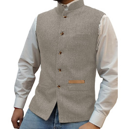 Жилет чоловічий Jagd Stand-Up Kragen з твіду, ретро візерунок 