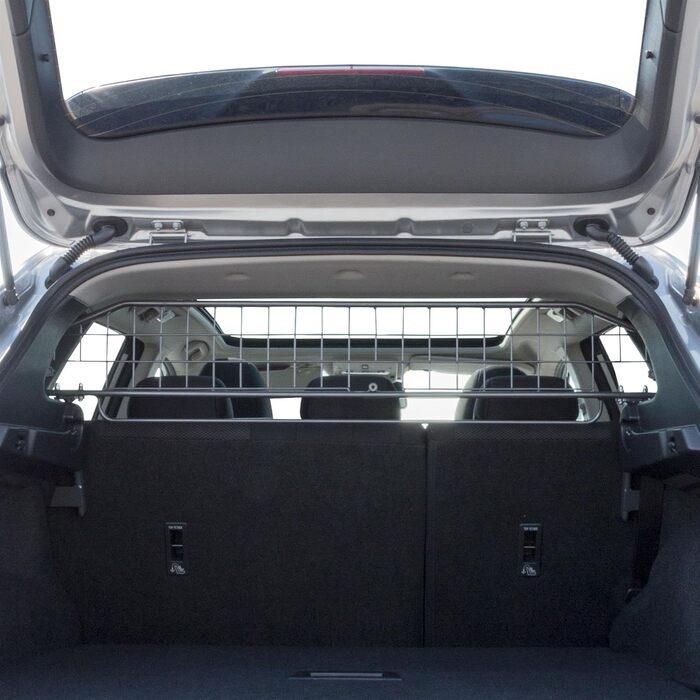 Сітка для собак Travall, сумісна з Nissan Qashqai (2013-2021) та Rogue Sport (2017-2019), з панорамним дахом. Надійна перегородка для багажника, захист від тварин.