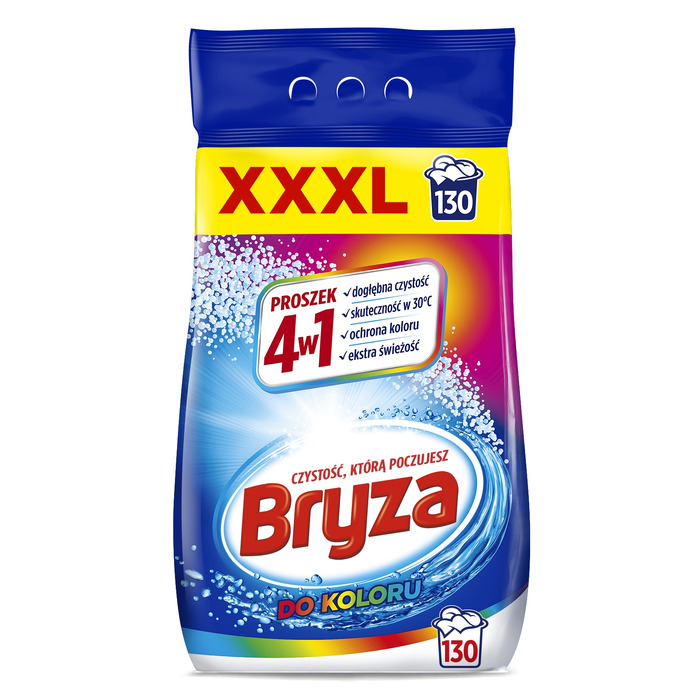 Пральний порошок для кольорового одягу BRYZA Color 4в1, 8,45 кг (130 прань)