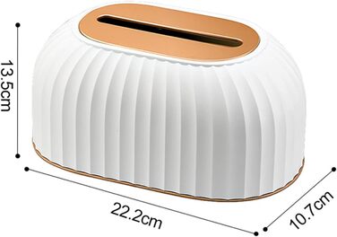 ZYWUOY Multifunctional decorative patterned rectangular tissue box holder, White