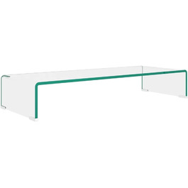 Підставка для монітора та телевізора vidaXL, скляна, прозора, 80x30x13 см