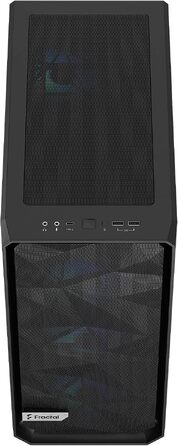 Корпус для ПК Fractal Design Meshify 2 Compact Black ATX Mid Tower, RGB, загартоване скло (Light Tint), високий повітряний потік